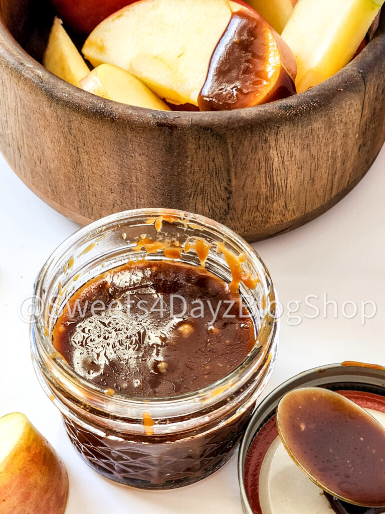 Homemade Salted Caramel Sauce on White - Image 4