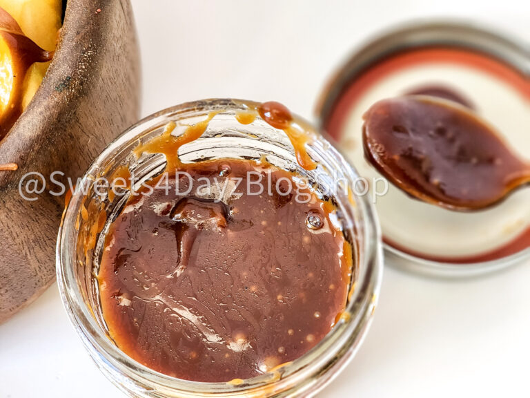 Homemade Salted Caramel Sauce on White - Image 9