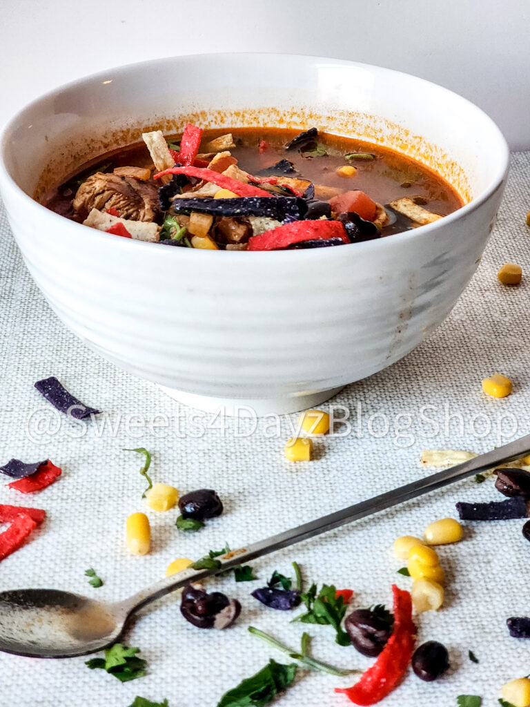 Copycat Panera Chicken Tortilla Soup on Linen - Image 5