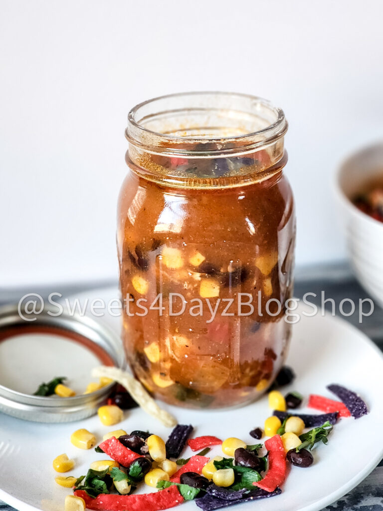 Copycat Panera Chicken Tortilla Soup on Grey Wood - Image 3