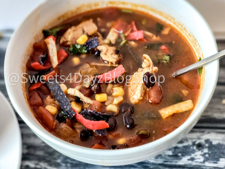 Copycat Panera Chicken Tortilla Soup on Grey Wood - Image 5
