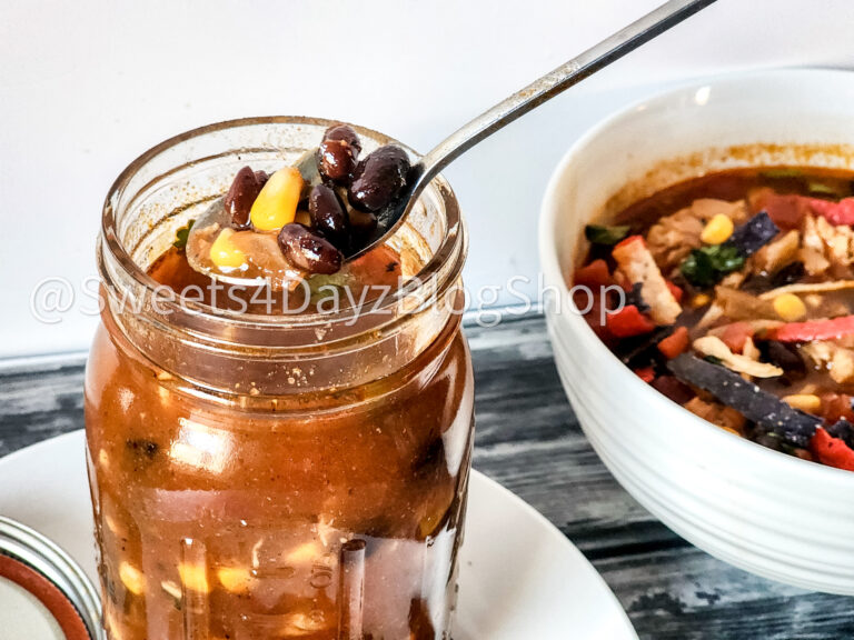 Copycat Panera Chicken Tortilla Soup on Grey Wood - Image 10