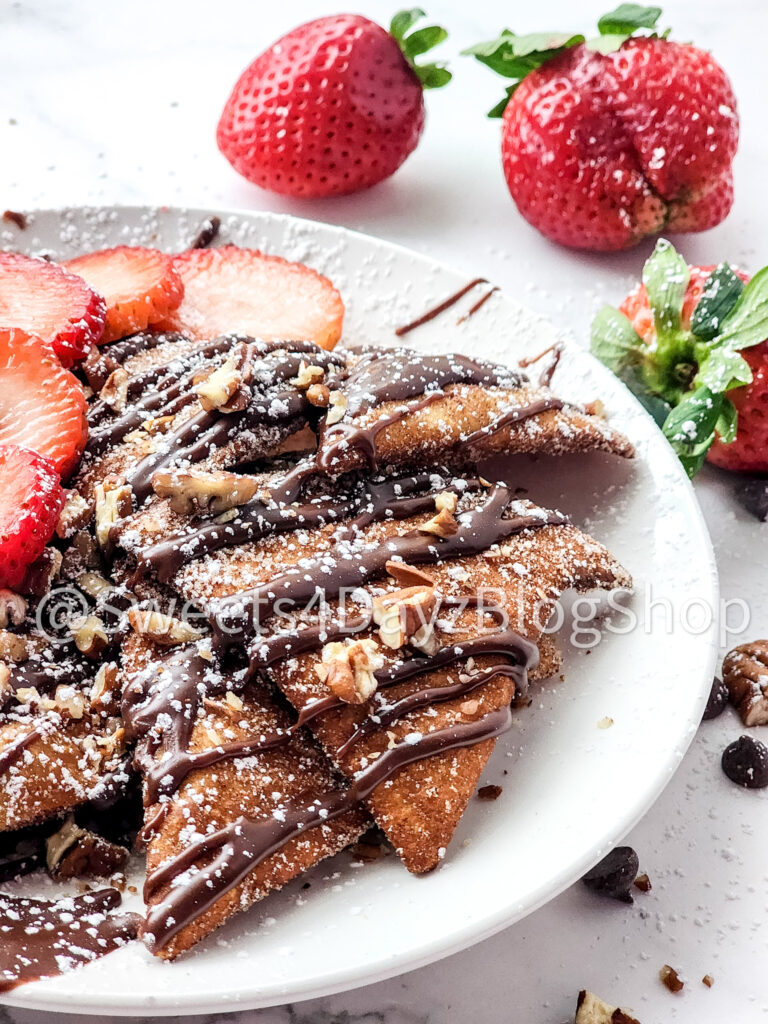 Dessert Nachos on Marble