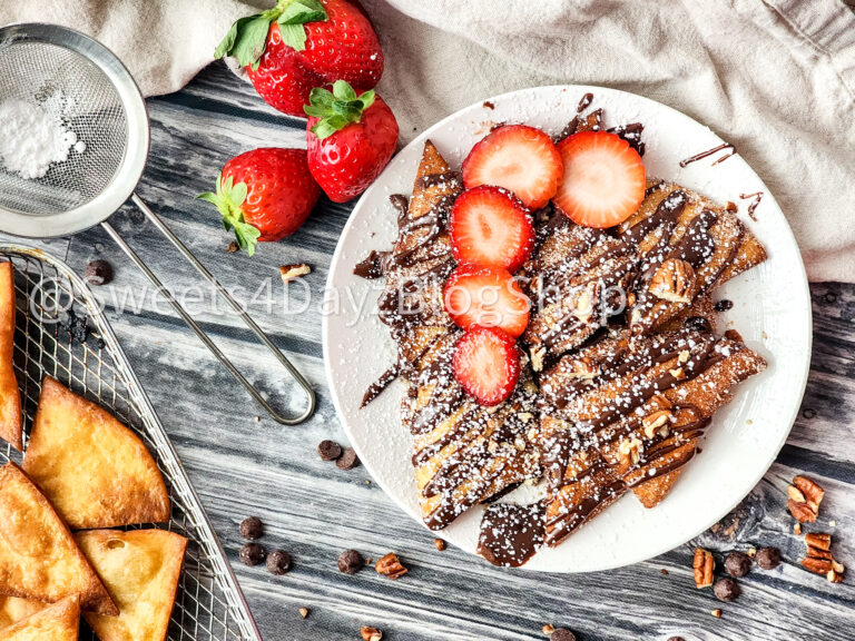 Dessert Nachos on Grey Wood - Image 2