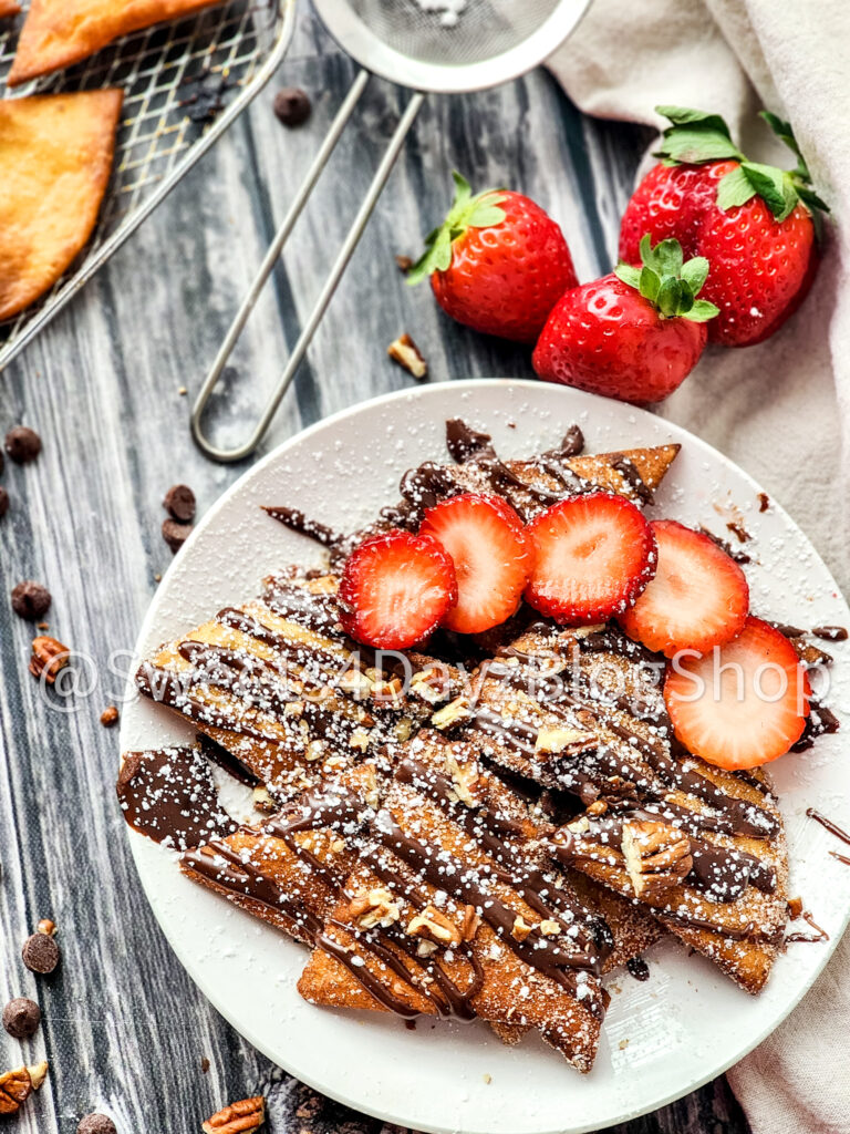 Dessert Nachos on Grey Wood - Image 3