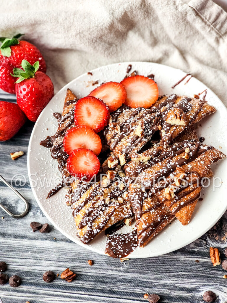 Dessert Nachos on Grey Wood - Image 7