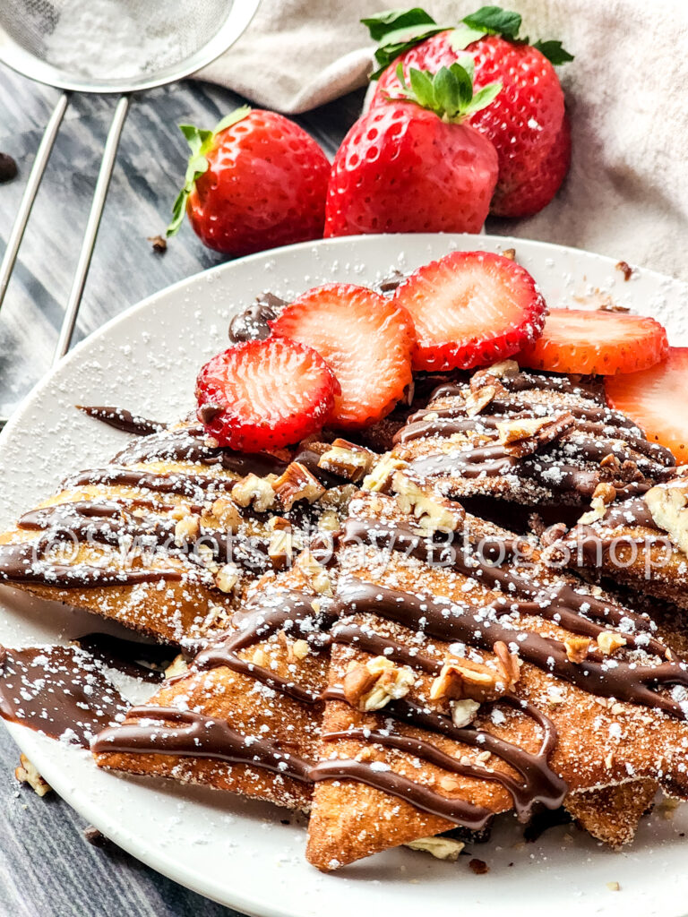 Dessert Nachos on Grey Wood - Image 9