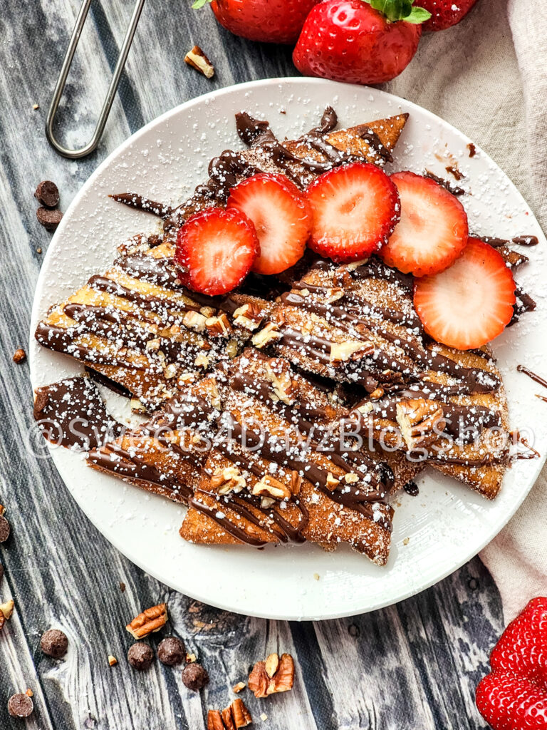Dessert Nachos on Grey Wood - Image 11