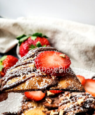 Dessert Nachos on Grey Wood