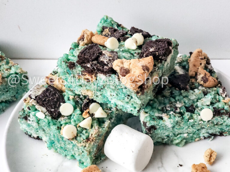 Cookie Monster Brown Butter Rice Krispies on Marble - Image 2