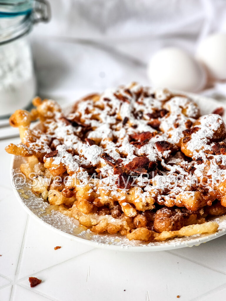 Maple Bacon Funnel Cake on Rhombus - Image 2