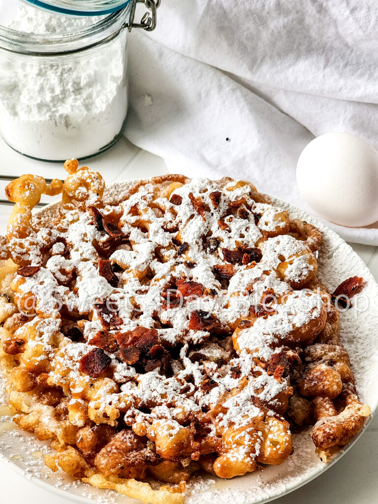Maple Bacon Funnel Cake on Rhombus - Image 5
