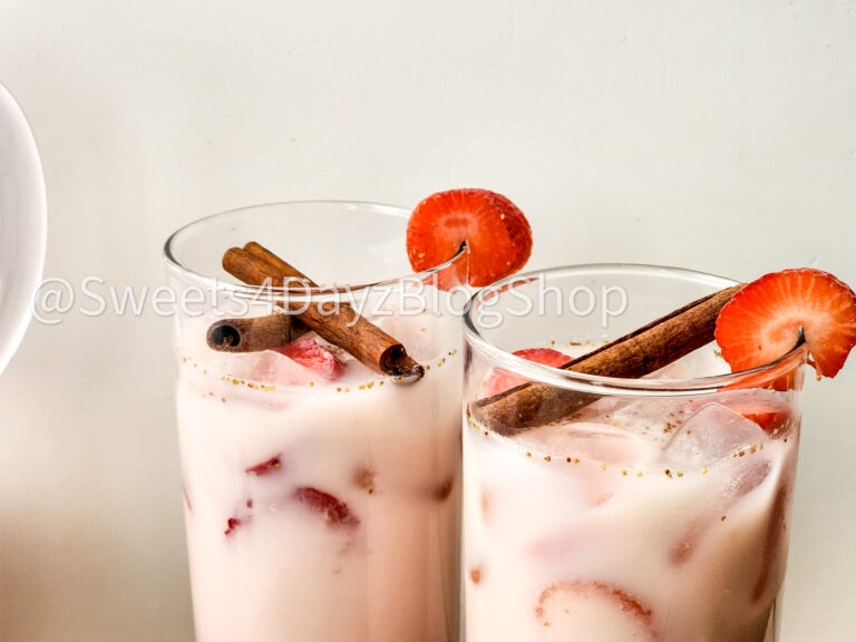 Homemade Strawberry Horchata on Linen - Image 6