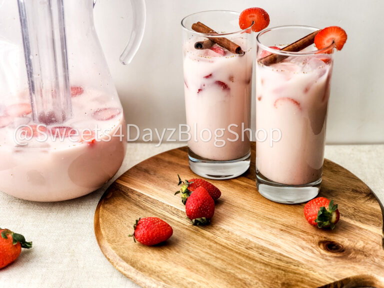 Homemade Strawberry Horchata on Linen - Image 7