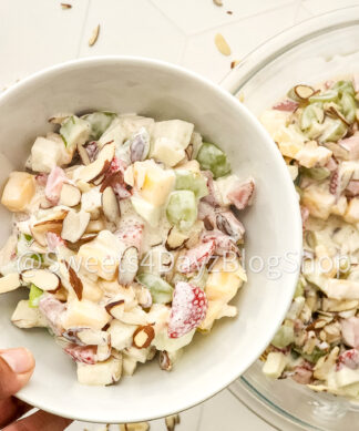 Creamy Fruit Salad on Rhombus