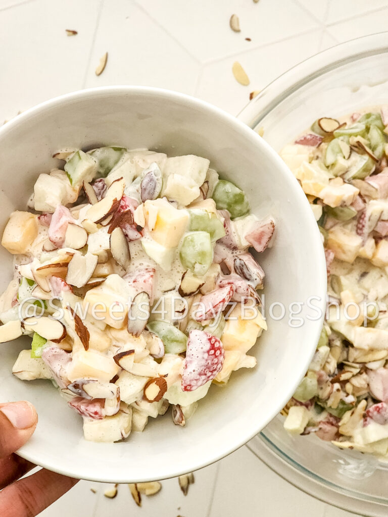 Creamy Fruit Salad on Rhombus