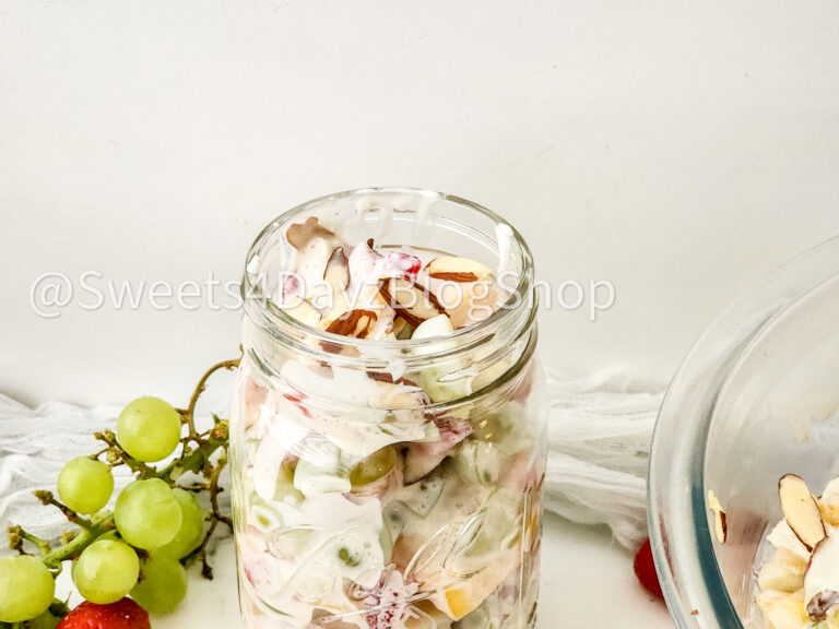 Creamy Fruit Salad on Marble - Image 2
