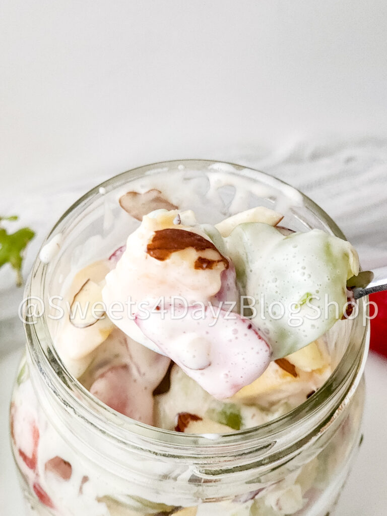 Creamy Fruit Salad on Marble - Image 8