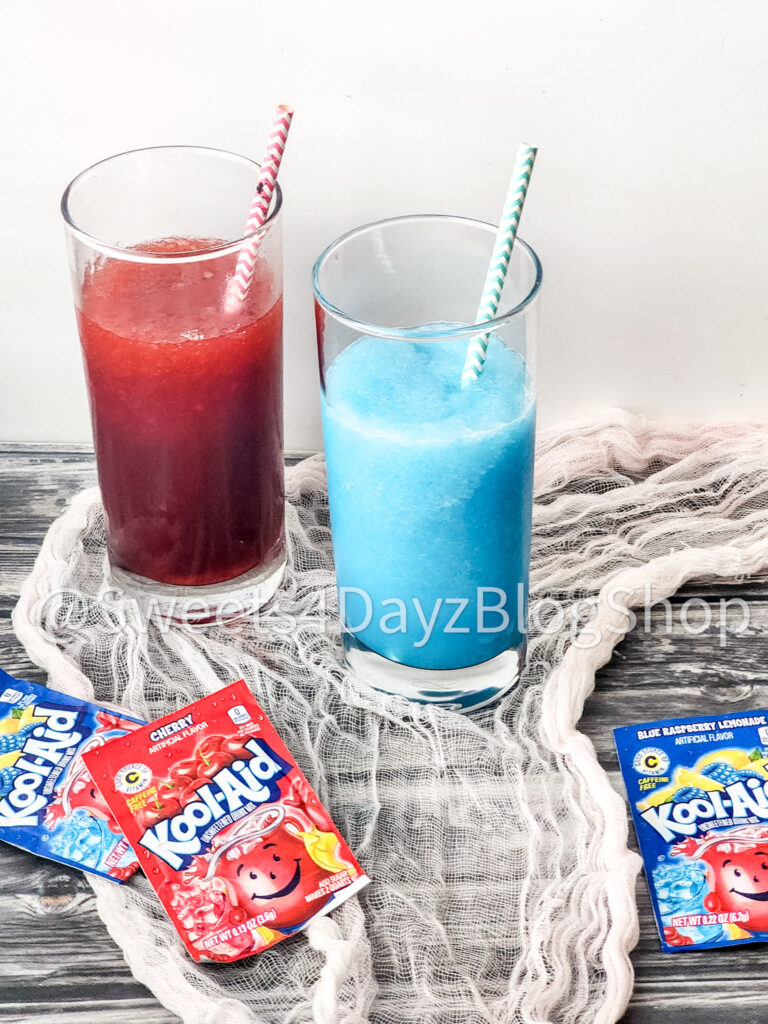Kool-Aid Slushie on Grey Wood - Image 2