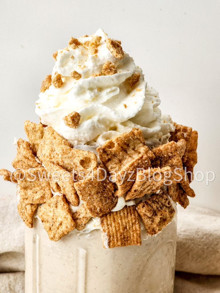 Cinnamon Toast Crunch Milkshake on Linen - Image 2