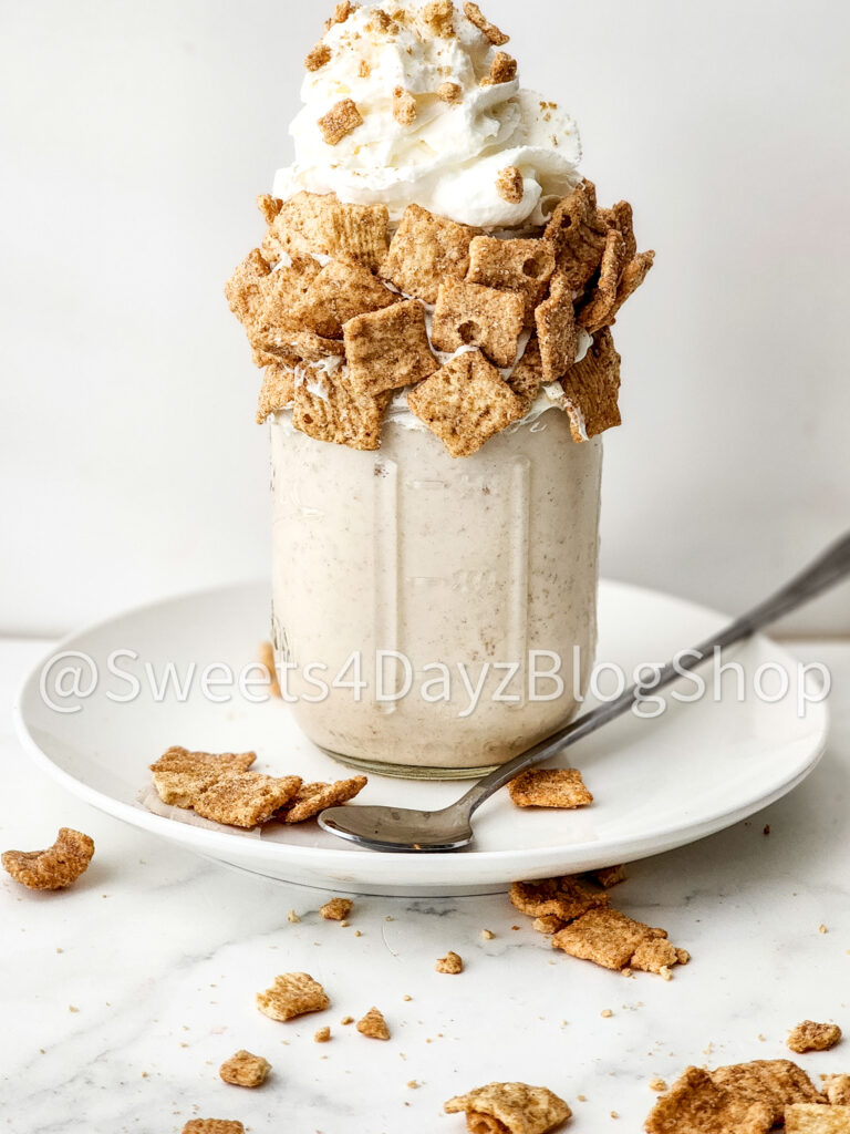 Cinnamon Toast Crunch Milkshake on Marble - Image 2