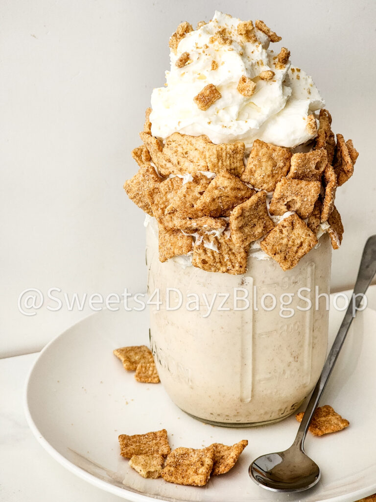 Cinnamon Toast Crunch Milkshake on Marble - Image 4