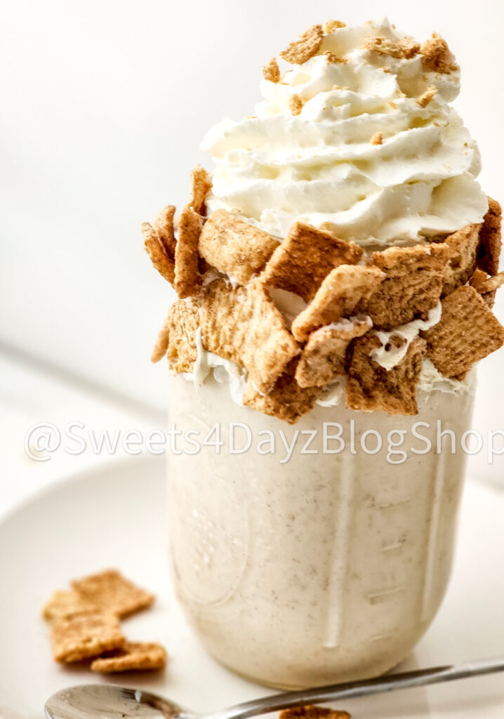 Cinnamon Toast Crunch Milkshake on Marble - Image 6
