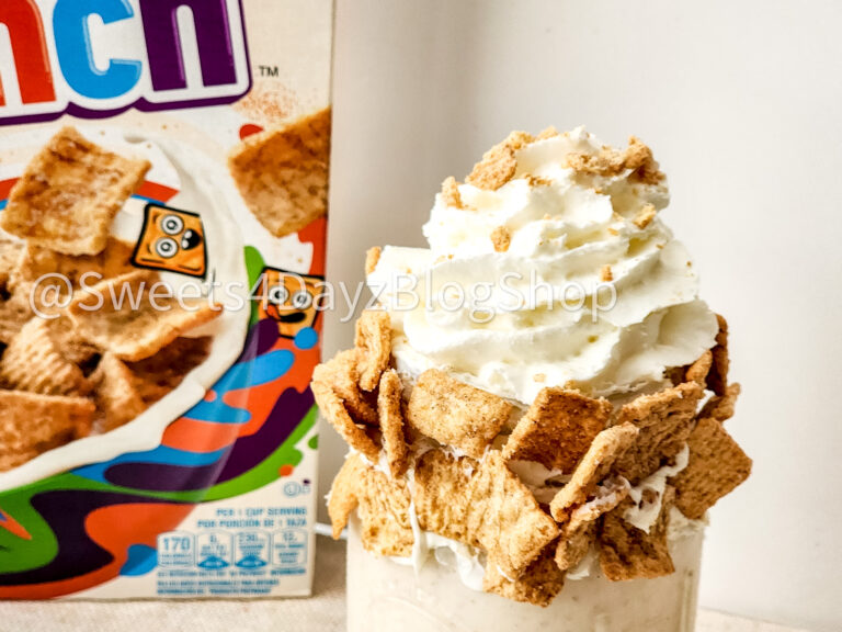 Cinnamon Toast Crunch Milkshake on Linen - Image 3