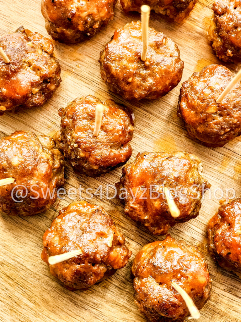Keto Low Carb BBQ Meatballs on White - Image 2
