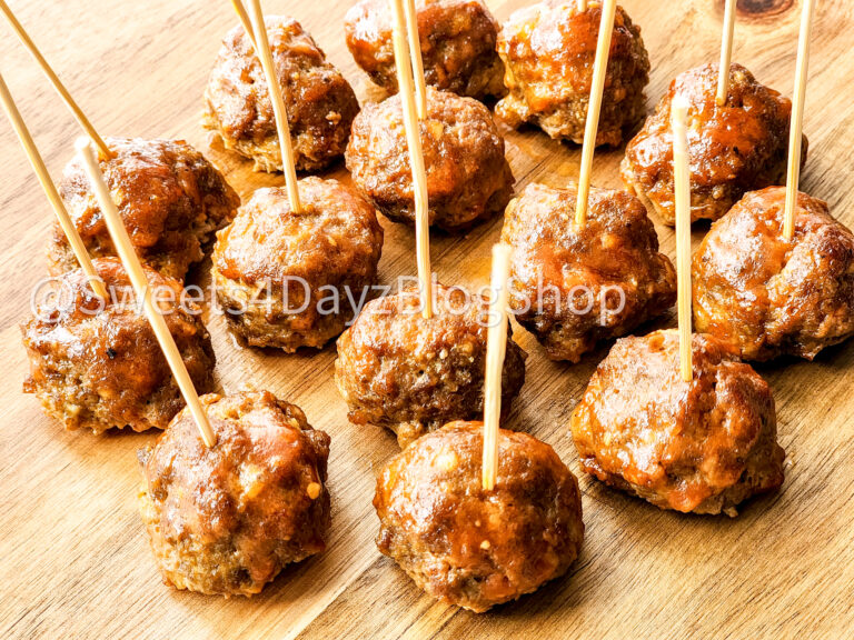 Keto Low Carb BBQ Meatballs on White - Image 3