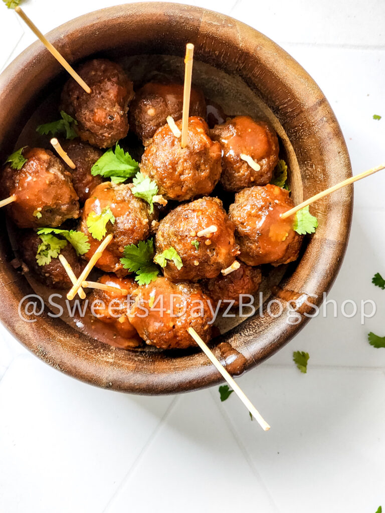 Keto Low Carb BBQ Meatballs on Rhombus - Image 7
