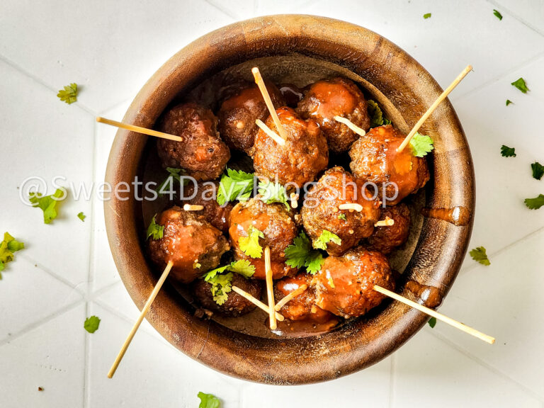 Keto Low Carb BBQ Meatballs on Rhombus - Image 8