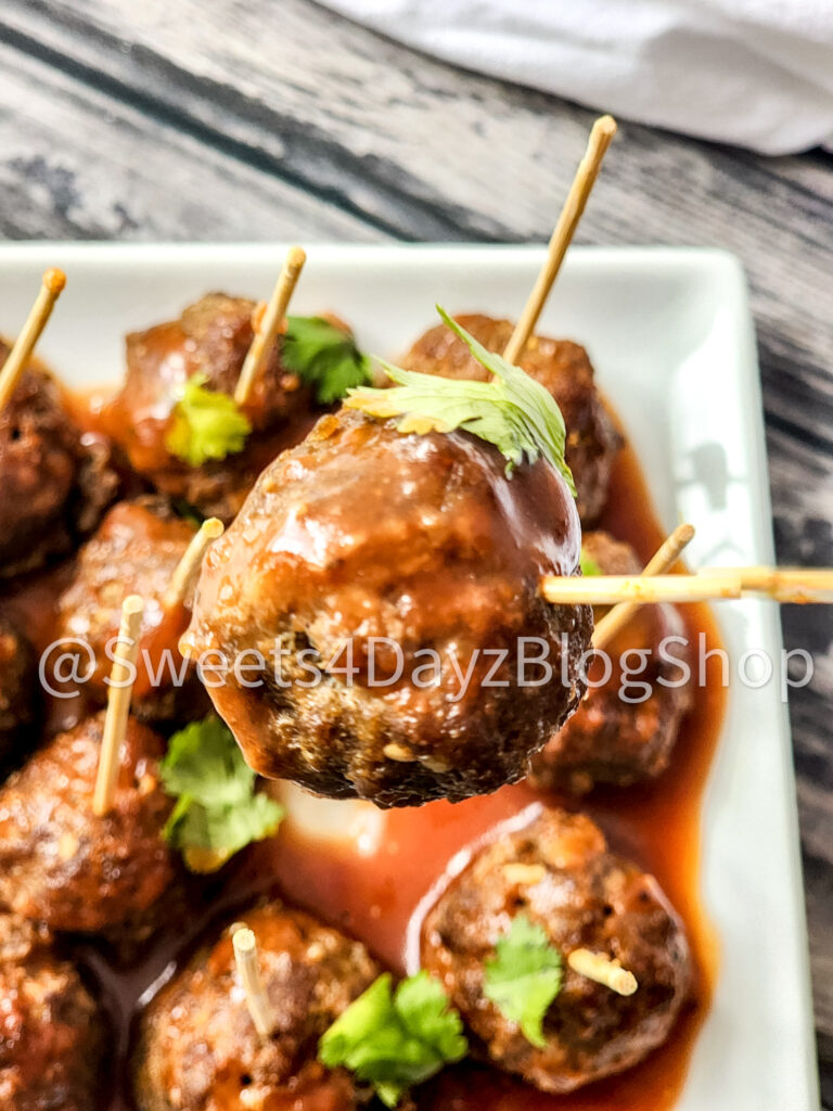 Keto Low Carb BBQ Meatballs on Grey Wood - Image 6