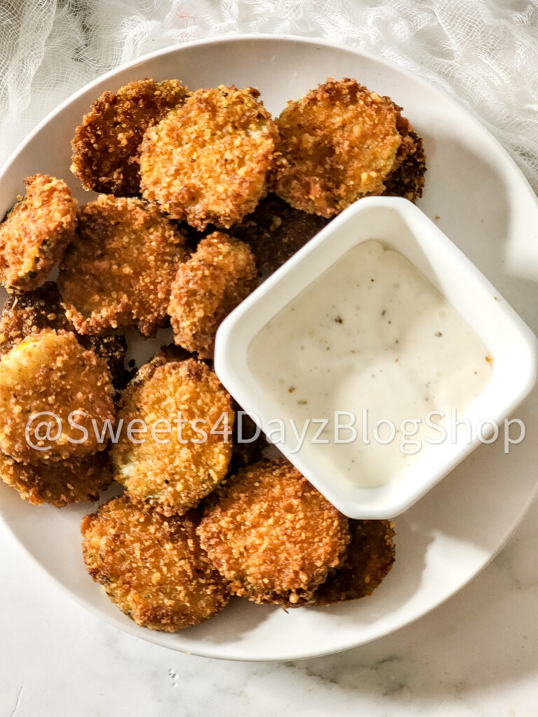 Parmesan Fried Pickles on Marble - Image 2