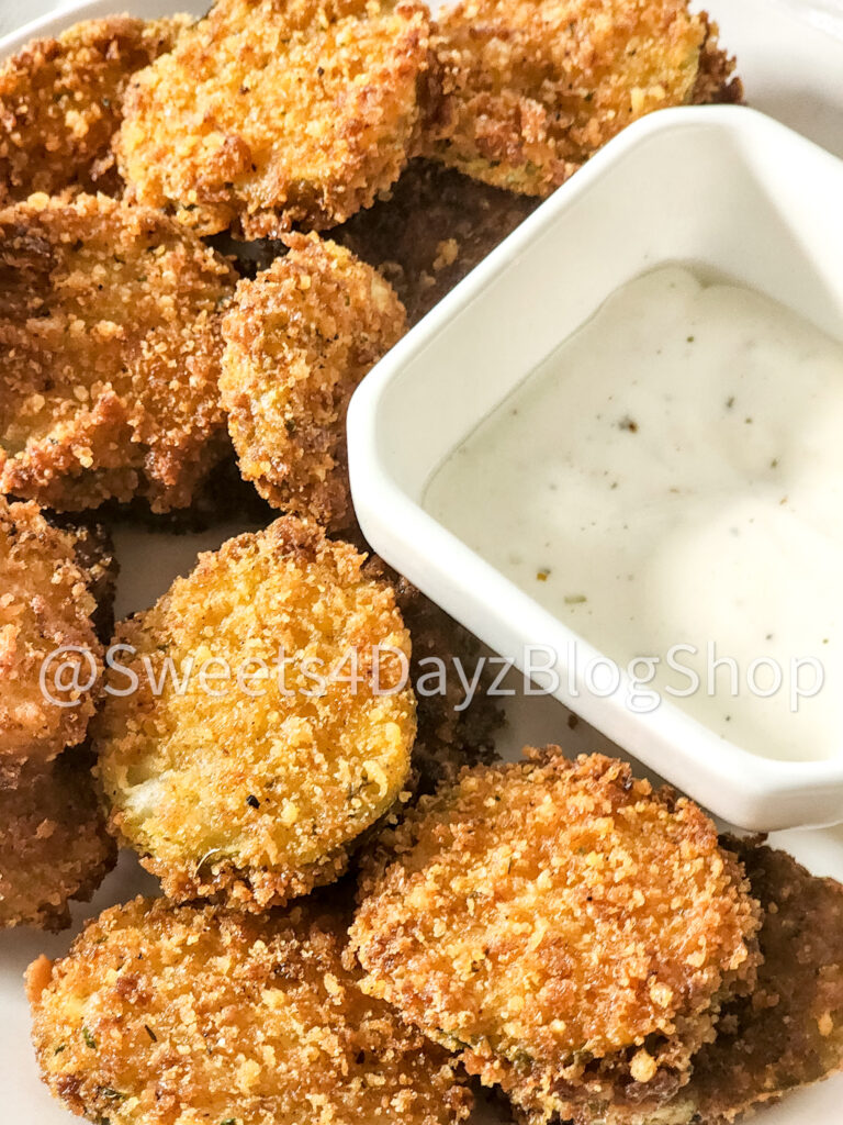 Parmesan Fried Pickles on Marble - Image 3