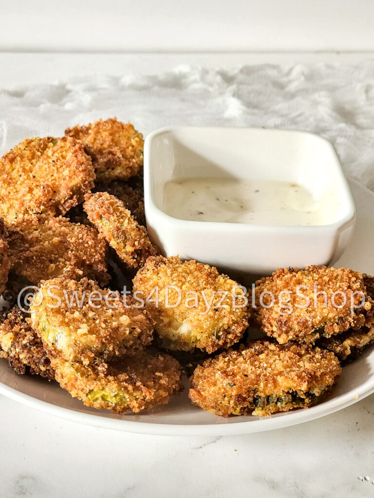Parmesan Fried Pickles on Marble - Image 4