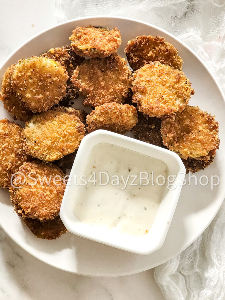 Parmesan Fried Pickles on Marble - Image 6
