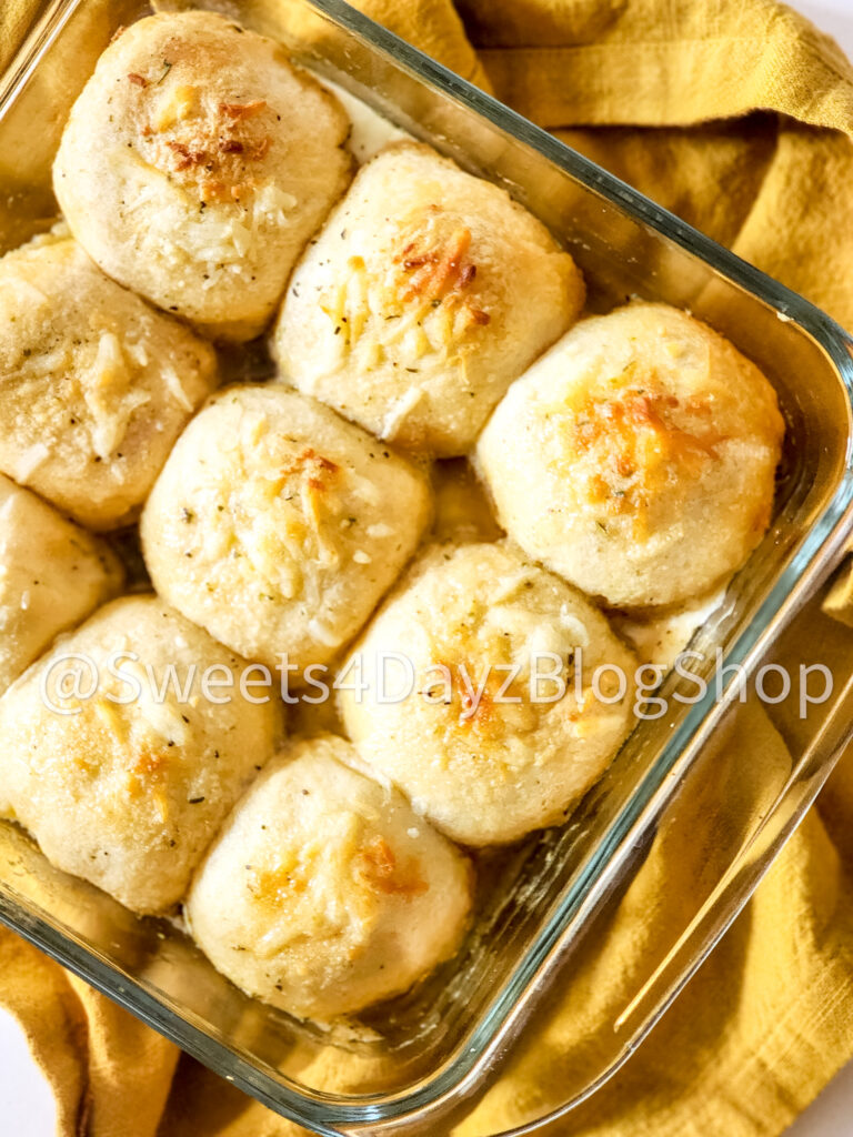 Cheesy Pepperoni Pizza Biscuits on White