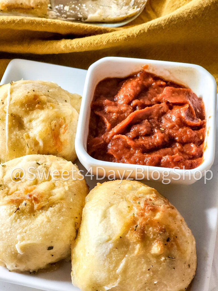 Cheesy Pepperoni Pizza Biscuits on Rhombus - Image 4