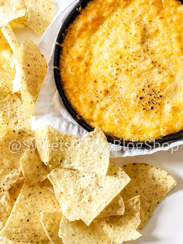 Cheesy Buffalo Chicken Dip on White - Image 2