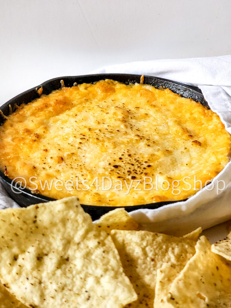Cheesy Buffalo Chicken Dip on White - Image 6
