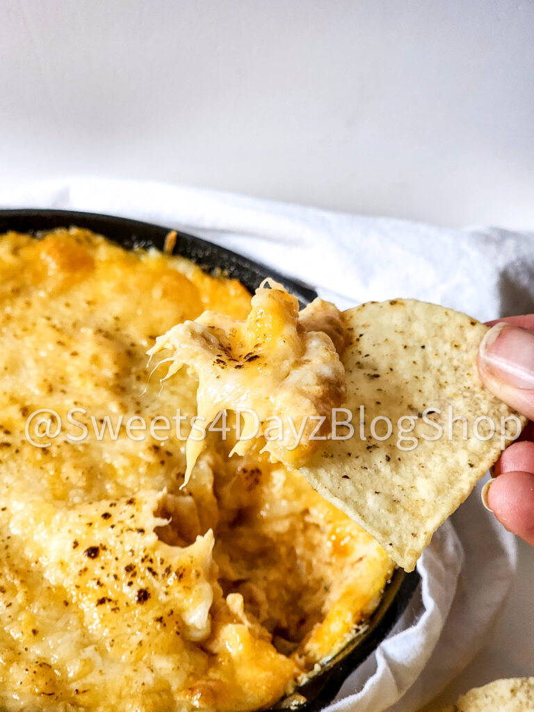 Cheesy Buffalo Chicken Dip on White - Image 8