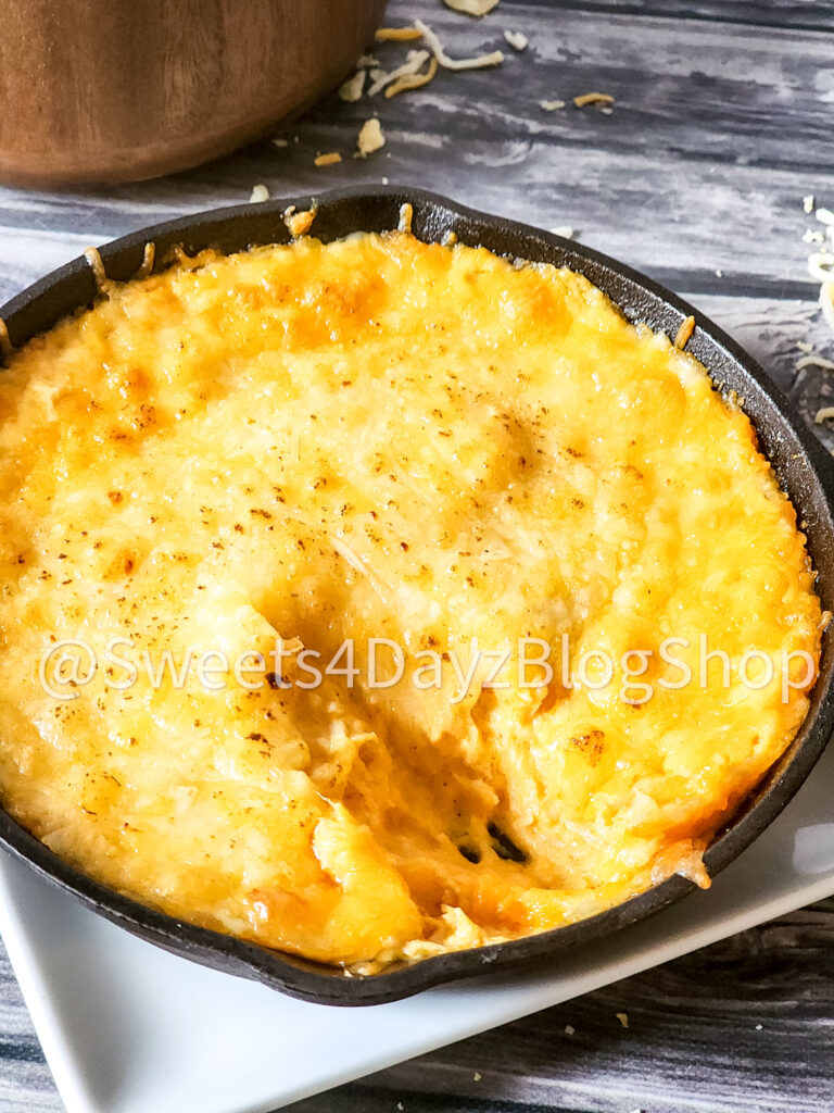 Cheesy Buffalo Chicken Dip on Grey Wood - Image 4