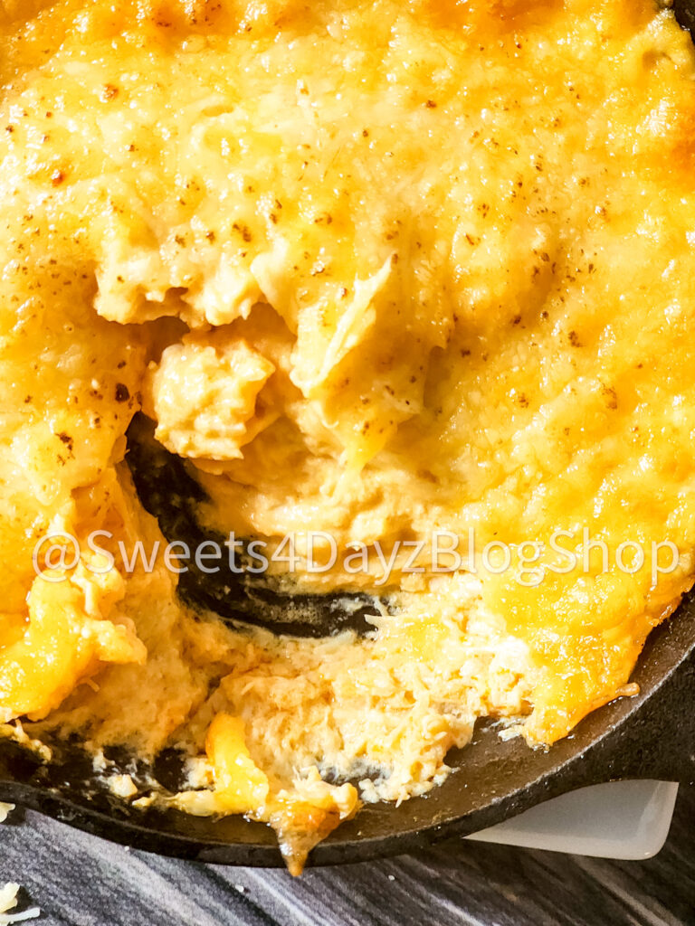 Cheesy Buffalo Chicken Dip on Grey Wood - Image 9