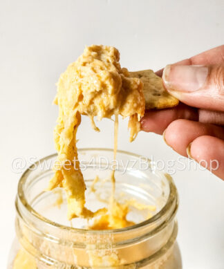 Cheesy Buffalo Chicken Dip on Marble