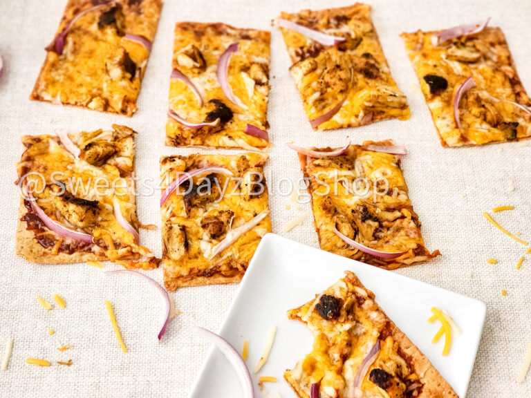 BBQ Chicken Flatbread Pizza on Linen - Image 4