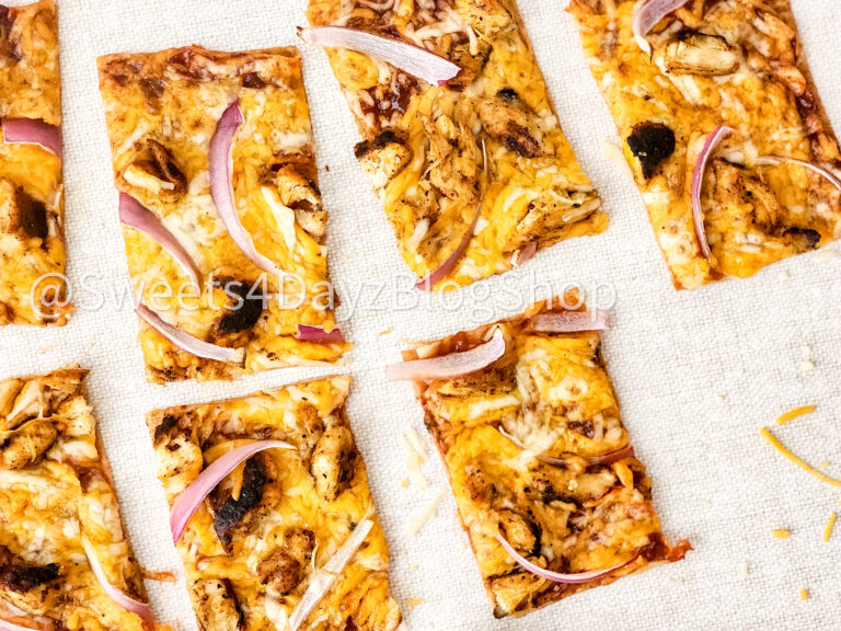 BBQ Chicken Flatbread Pizza on Linen - Image 6