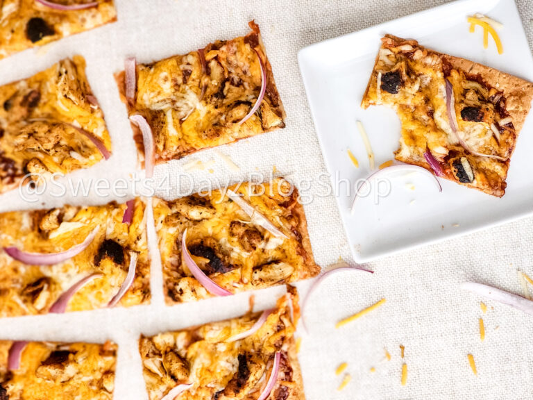 BBQ Chicken Flatbread Pizza on Linen - Image 7