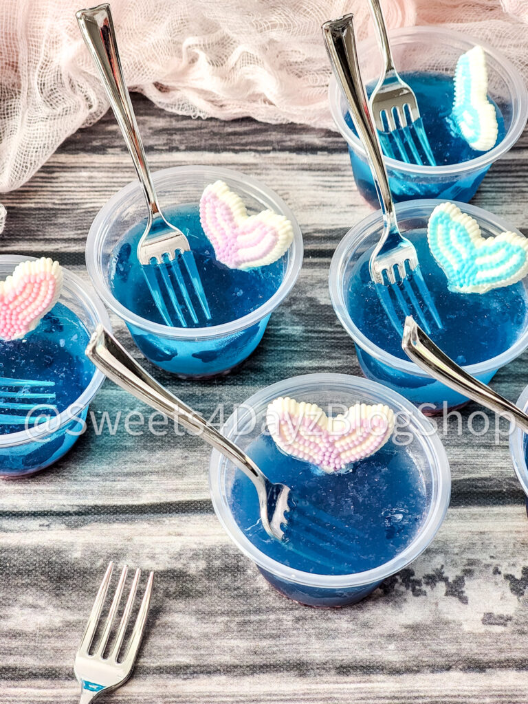 The Little Mermaid Jell-O Cups on Grey Wood - Image 5