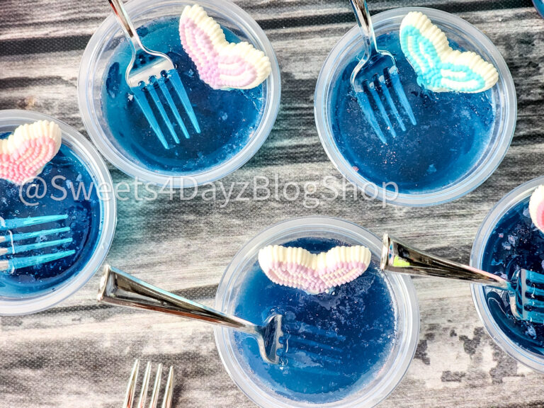 The Little Mermaid Jell-O Cups on Grey Wood - Image 7